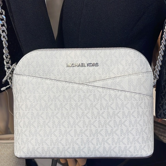 Michael Kors Jet Set Travel Medium Signature Logo Dome Crossbody Satchel NWT - Picture 8 of 16